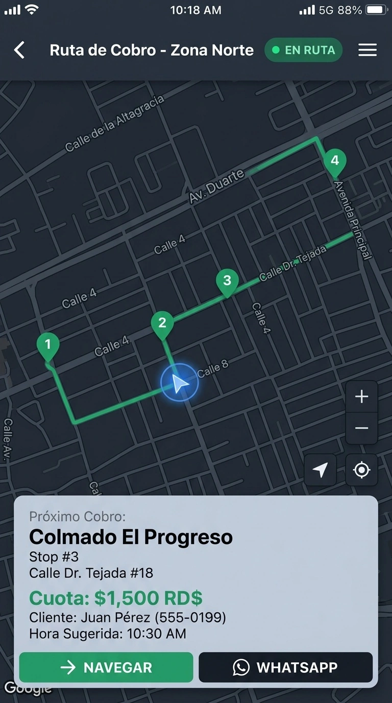 LendCash Rutas GPS